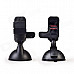 360° Rotatable Car Mount Bracket Holder Suction Cup w/ Capacitive Stylus Pen for Phone GPS - Black