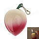 Peach Shaped Portable Gas Lighter w/ Chain - Red + Beige + Green