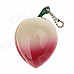 Peach Shaped Portable Gas Lighter w/ Chain - Red + Beige + Green