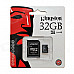 Kingston 32GB microSDHC Class 10 Flash Memory Card with SD Adapter