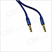 3.5mm Male to Male Aux Audio Cable - Blue (100cm)