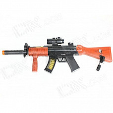 Toy Gun w/ Silencer / Telescopic Sights / Lighting / Sound Effect - Black + Dark Brown