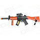 Toy Gun w/ Silencer / Telescopic Sights / Lighting / Sound Effect - Black + Dark Brown