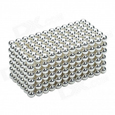 CHEERLINK XB-01 3mm DIY Magnet Balls/ Neodymium Iron Educational Toys Set - Silver + White (432 PCS)