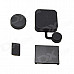 BZ119 4-in-1 Silicone Camera Lens + Interface + Housing + Battery Cap Set for GoPro Hero3+ - Black