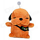 Stray Dog Style Plush PP Cotton Toy w/ Light - Brown (2 x AA)