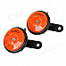 TIXO DL128 DIY 12V Klaxon Electric Horn for Motorcycle - Orange + Black (2 PCS)