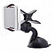 Car Suction Cup Holder + Dual USB Car Charger w/ Micro-USB Cable for Phone / GPS - White+ Black