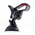 Car Suction Cup Holder + Dual USB Car Charger w/ Micro-USB Cable for Phone / GPS - White+ Black