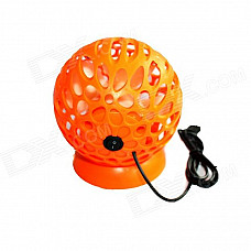 Ball Style USB Powered Mini Desktop 4-Blade Fan - Orange