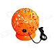 Ball Style USB Powered Mini Desktop 4-Blade Fan - Orange