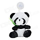 Panda Shaped Plush PP Cotton Toy - White + Black