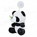 Panda Shaped Plush PP Cotton Toy - White + Black