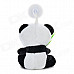 Panda Shaped Plush PP Cotton Toy - White + Black