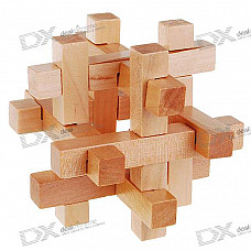 Bead-in-Cage Wooden Puzzle Brain Teaser IQ Toy