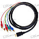 Gold Plated HDMI to Component Video+Audio 5-RCA Cable (1.6M-Length)