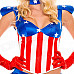 LC887226 Fancy American Dream Classic Costume - Red + Blue + White (Size M)