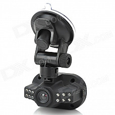 HD 1.4" LTPS 720P 5.0MP Wide Angle 12-LED IR Night Vision CCD Camcorder DVR - Black