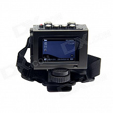 TENYING Waterproof 2..0" TFT 3.5 MP 1080PHD Sports Cycling Diving DVR w/ HDMI, TF, AV-Out - Black