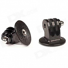 JUSTONE Tripod Mount Adapter for Suptig Camera / GoPro Hero 4/2 /3 / 3+/SJ4000 - Black (2 PCS)