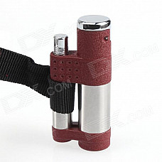 HY 069 Pendant Butane Jet Windproof Lighter - Silver + Dark Red