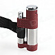 HY 069 Pendant Butane Jet Windproof Lighter - Silver + Dark Red