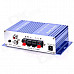 Chengsheng 40W 2-CH Hi-Fi MP3 Amplifier w/ SD / USB for Car / Motorcycle - Blue + Silver