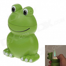 Creative Fashion Lovely Vocalise Frog Shaped Butane Jet Lighter - Green