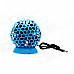USB Powered Mini Ball Desktop 4-Blade Fan - Blue