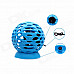 USB Powered Mini Ball Desktop 4-Blade Fan - Blue