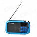 HYUNDAI H12 1.4" Screen 5W Digital Speaker w/ FM / TF / Mini USB - Blue + Black + Silver