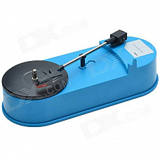 ezcap Mini USB Turntable Vinyl LP to MP3 Converter - Blue + Black