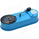 ezcap Mini USB Turntable Vinyl LP to MP3 Converter - Blue + Black