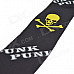 DEDO MA-52 Fashion Skull Pattern Polyester Adjustable Guitar / Bass Strap - Black + Yellow