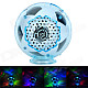 S-20 Mini Football Style Speaker w/ FM / Card Slot / LED Light - White + Black (16GB Max.)