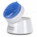 Mini Portable Foldable HiFi Speaker w/ Suction Cup Phone Holder - White + Blue