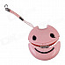 Easeyes E202 Smile Face Pattern USB 2.0 Micro SD / TF Card Reader - Pink