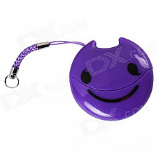 Easeyes E202 Smile Face Pattern USB 2.0 Micro SD / TF Card Reader - Purple