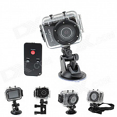 SPC02 2.4" LCD HD 1080P 5.0MP CMOS F3.1 f9.3mm Diving Camera / Sports Camera - Black