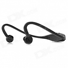 Sports Wireless Behind-the-Neck MP3 Headphone w/ TF / FM / USB - Black