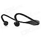 Sports Wireless Behind-the-Neck MP3 Headphone w/ TF / FM / USB - Black