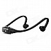 Sports Wireless Behind-the-Neck MP3 Headphone w/ TF / FM / USB - Black