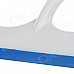 T-shaped Plastic + Rubber Car Glass Cleaning Scraper - White + Blue