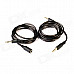 Gold Plated 3.5mm Male to Male Stereo Audio Extension Cable + Male to Female Audio Cable - Black