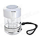 LC-A16 Fashionable 3.5mm 2.0-CH LED Speaker w/ TF / FM / Strap - Silver + White