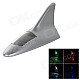 Universal Shark Fin Style Solar Power 8-LED RGB + White Light Car Alarm Lamp - Silver