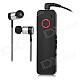 DON SCORPIO DH-h1 Clip-on Smart Bluetooth V4.0 Wired Hi-Fi Music Stereo Headset w/ Mic - Black + Red
