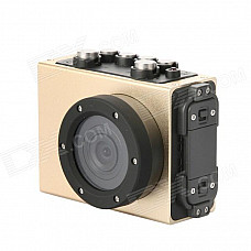 DUALANE C00673 HD 1080P 5.0 MP Outdoor Waterproof Sports Camera DV - Golden