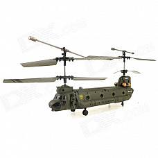 Classic Aluminum Alloy 3.5-CH Remote Control Helicopter - Army Green (6 x AA)