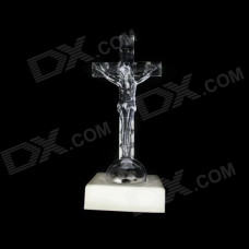 LED Flash Crucifix Chromatic Lamp - Transparent (3 x AG13)